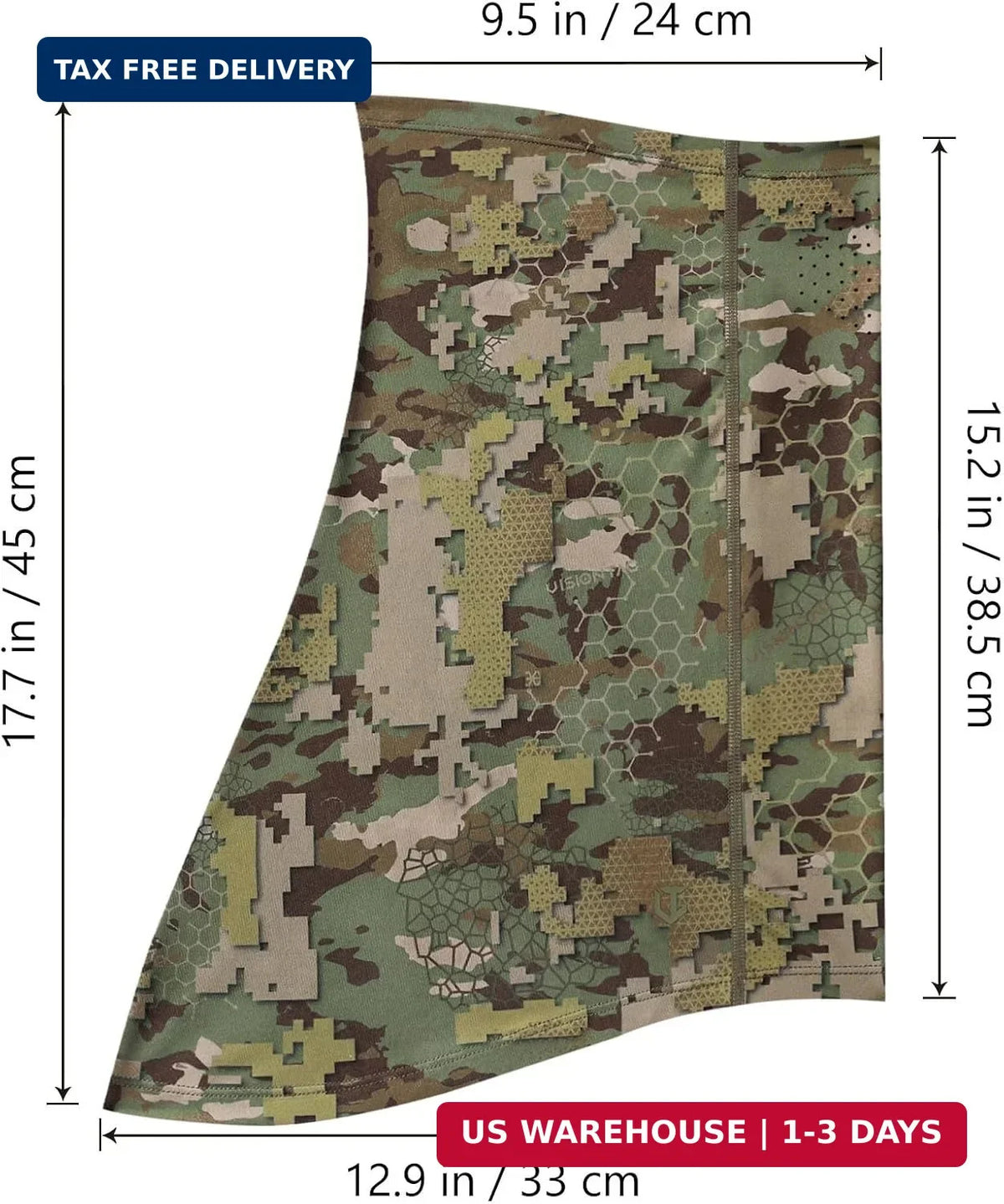 UPF 50+ Tactical Neck Gaiter Face Mask for Hunting and Outdoor Sports