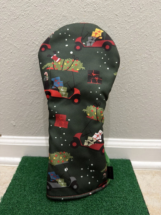 Golf Head Cover Naughty or Slice Driver Christmas Green Red NEW