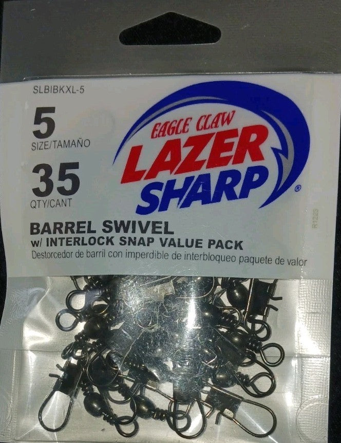 Lot of 169 Fishing Hooks and Swivels Set - Berkley & Eagle Claw Tackle Assortment
