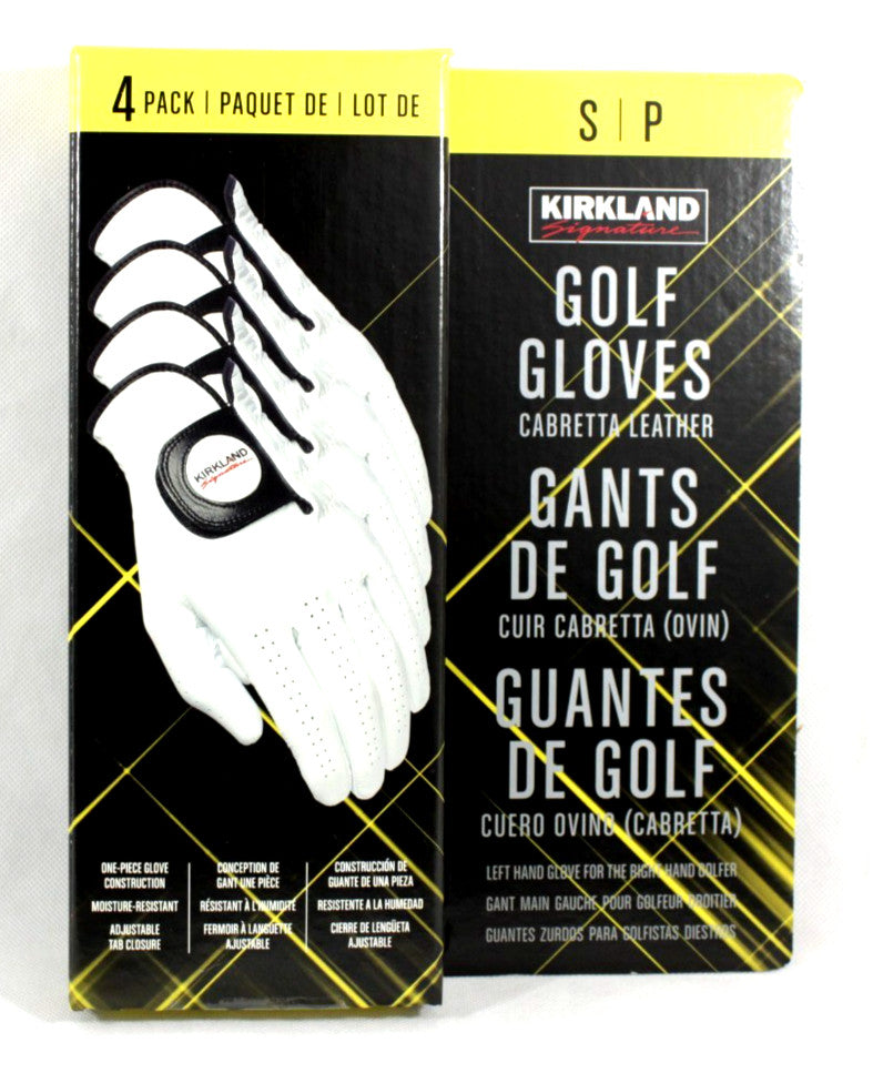 Golf Gloves 4 Pack - Cabretta Leather, Adjustable Closure, Multiple Sizes