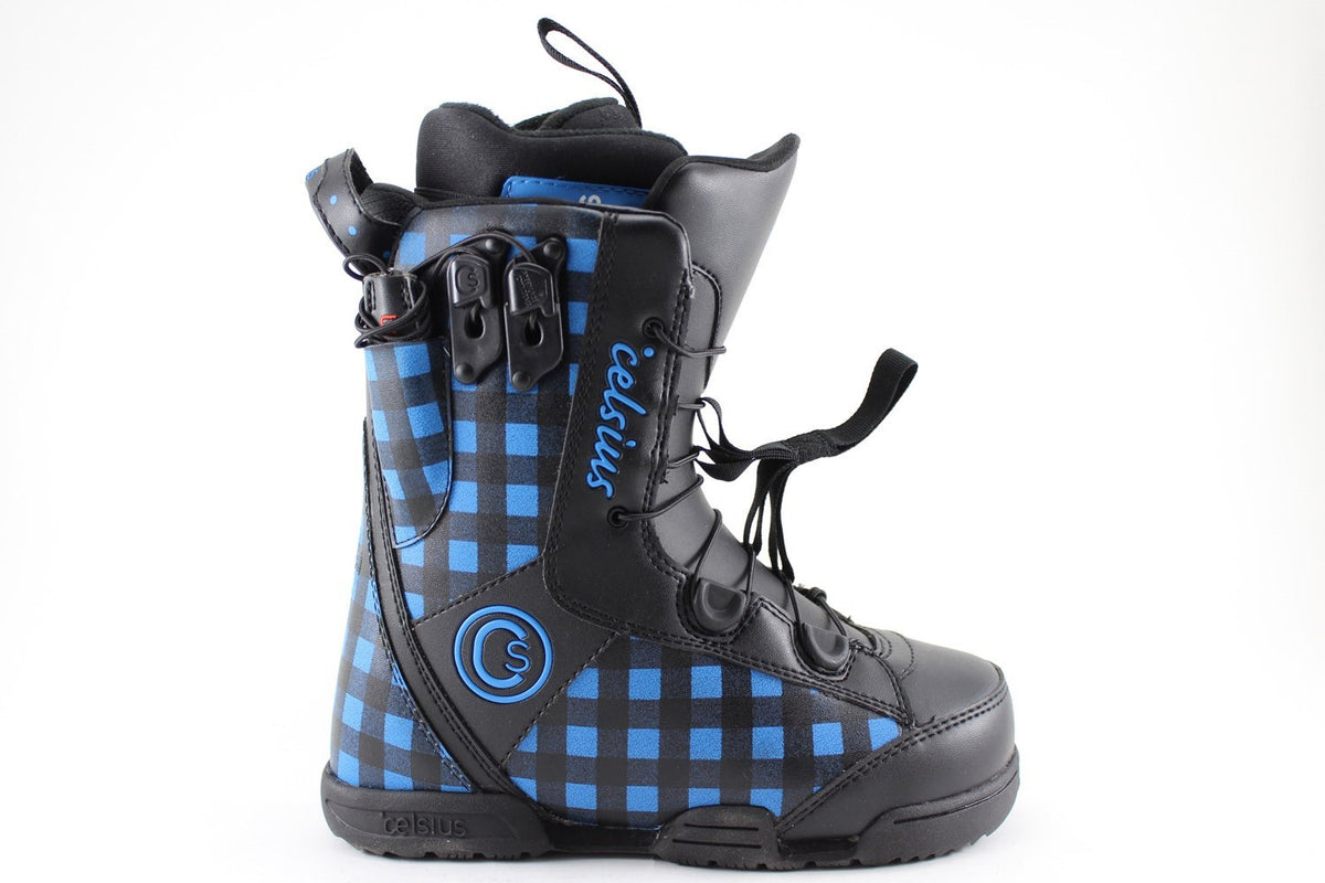 Women's Snowboard Boots Cyan Plaid Size 7 - Ozone Speed Lace, New