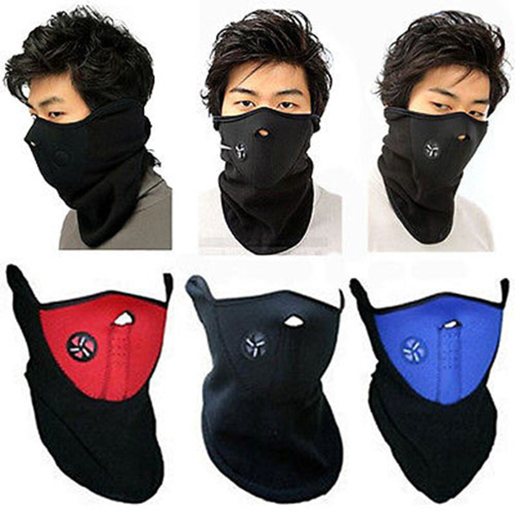Neoprene Half Face Mask Ski Motorcycle Cycling Neck Warmer - Multiple Colors & Quantities