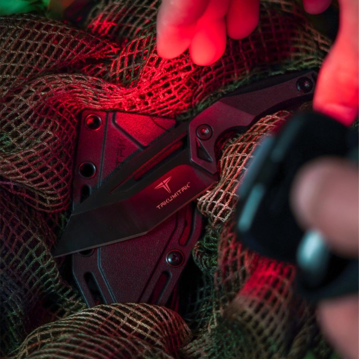6.5-Inch Full Tang Tanto Fixed Blade Knife with MOLLE Webbing Clip