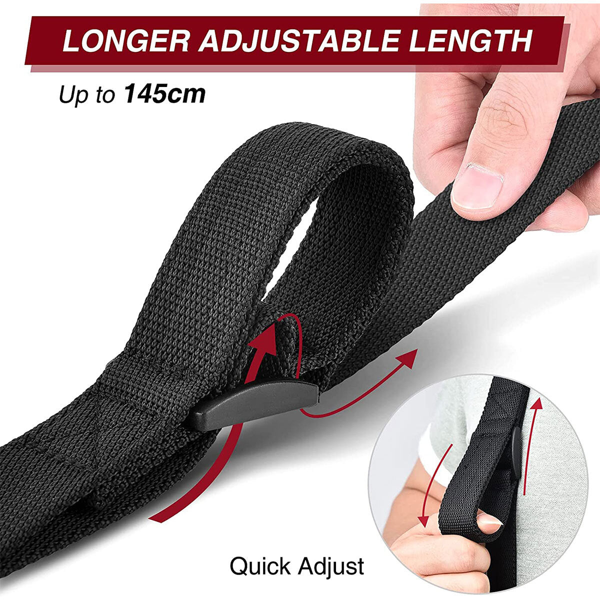Adjustable Rifle Sling 2 Points with Quick-Loop Webbing 1.25 inch Black