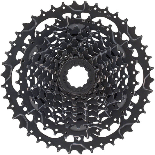 8-Speed Bicycle Cassette 12-42T Black ED Coated for Mountain & Road Bikes