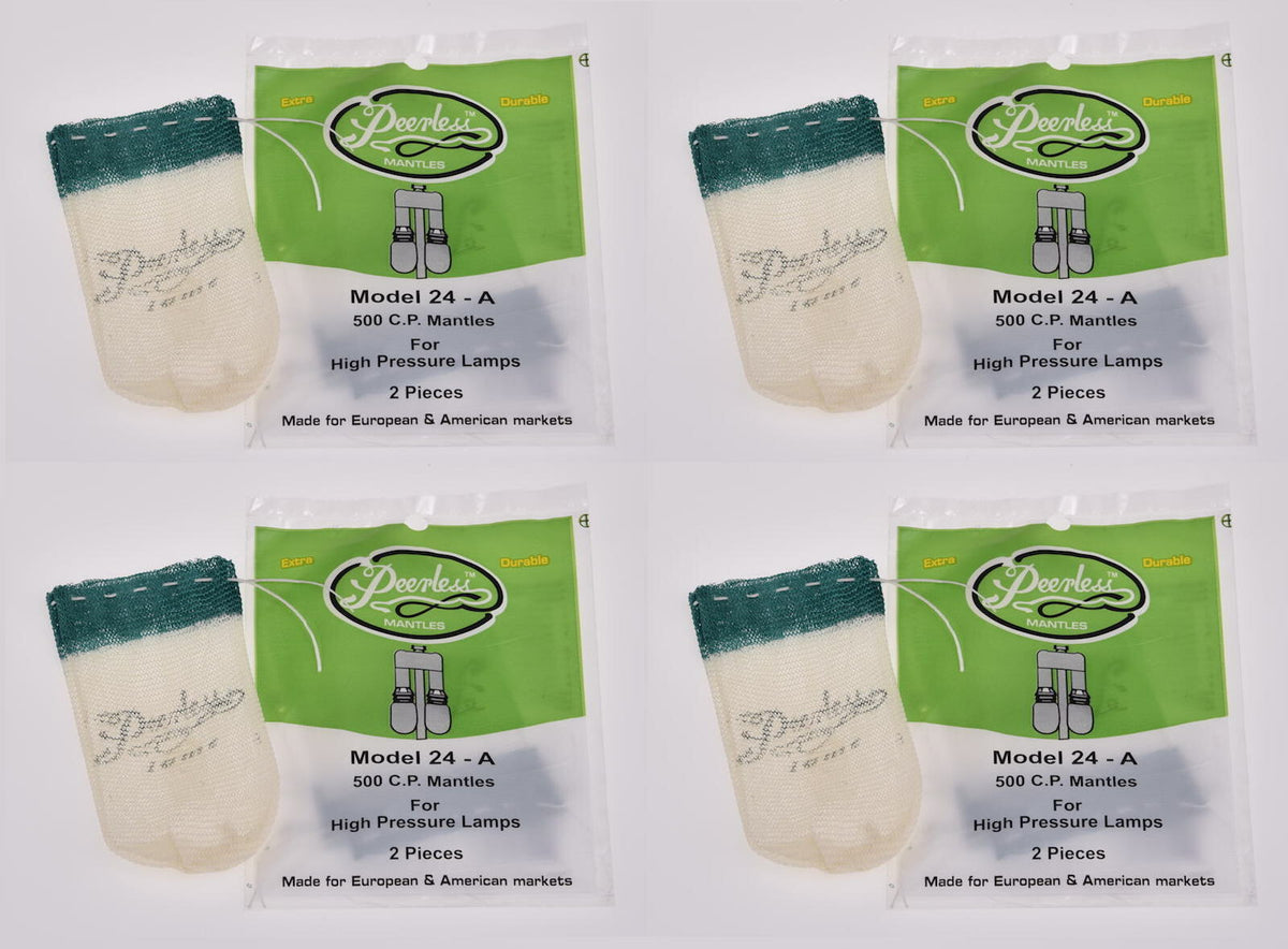 Peerless 24A Mantles 8-Pack for Lanterns - 500 C.P. / 999 Style