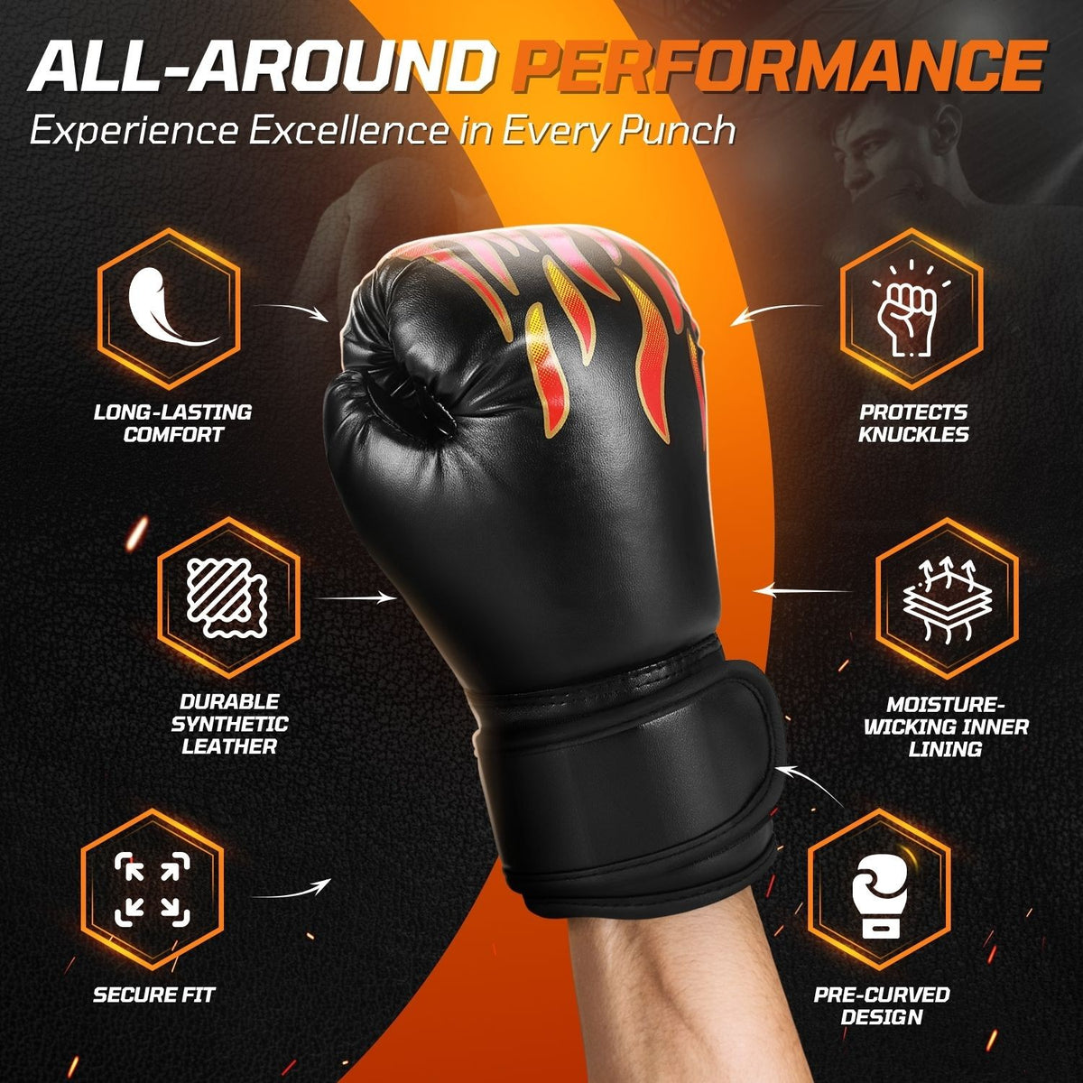Kids Boxing Gloves 3-8 Years, 4oz Faux Leather Youth Sparring Gloves
