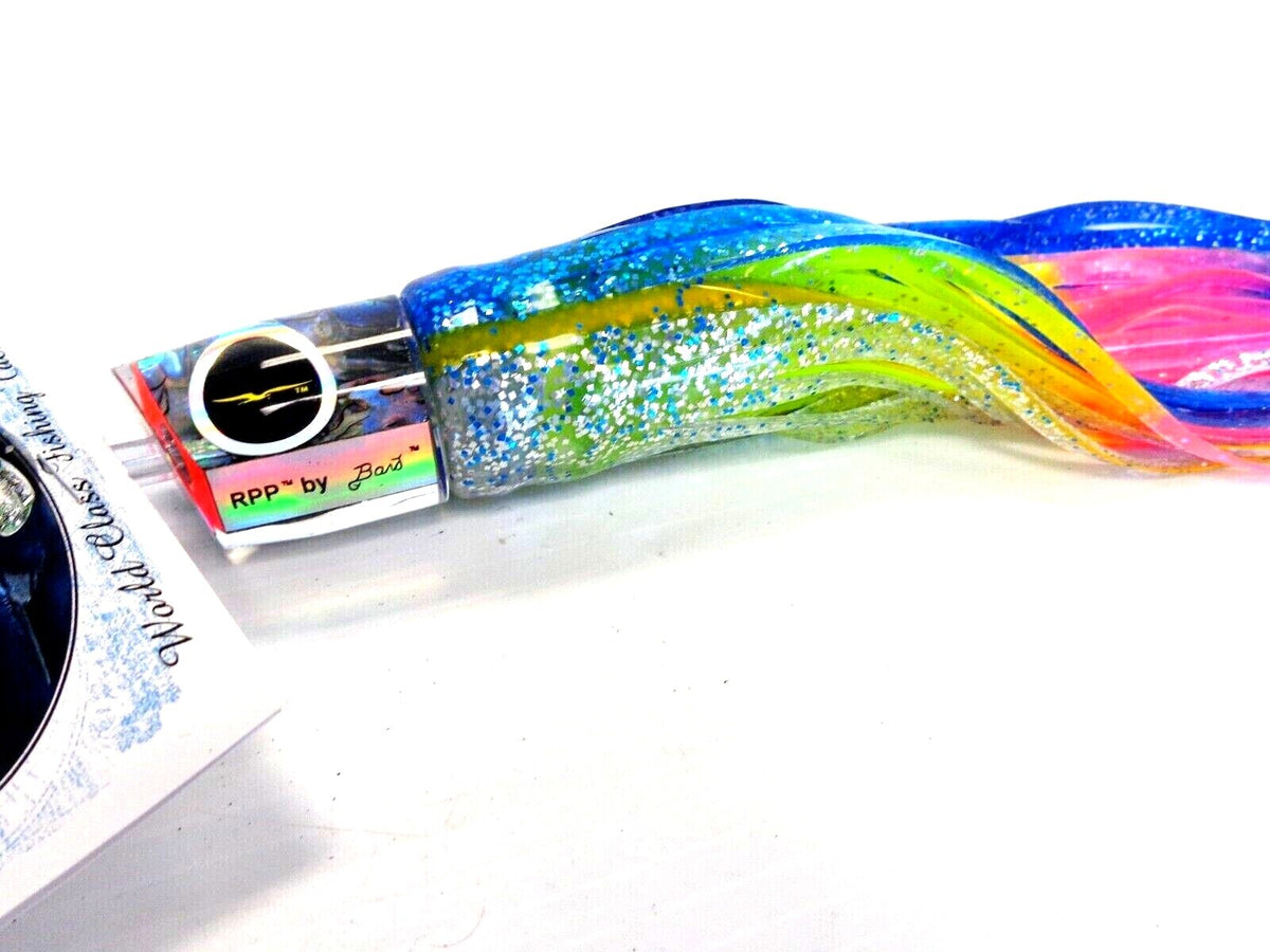 Big Game Trolling Lure with Paua Shell Head - Medium-Heavy Offshore Fishing Bait