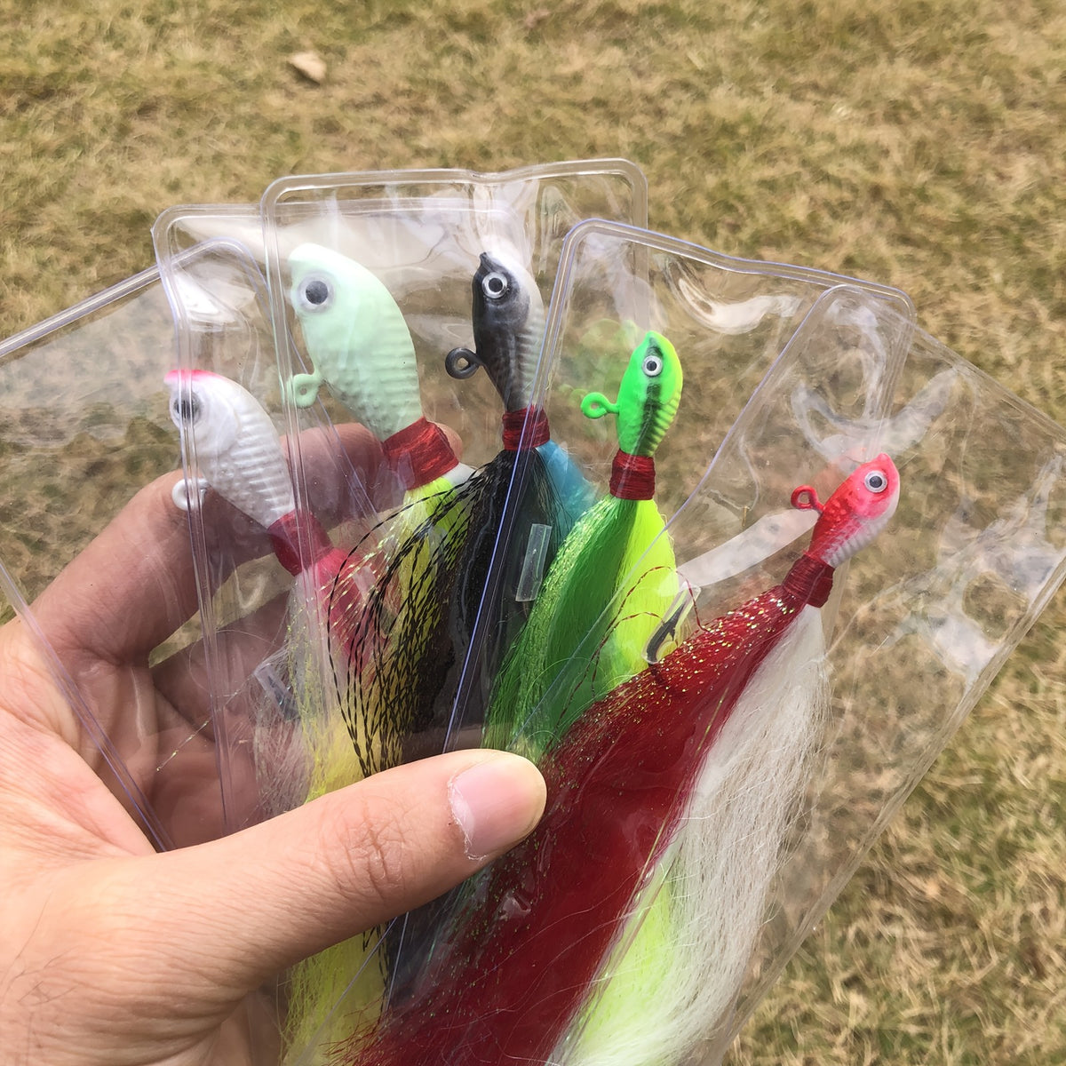 5pcs Realistic Deer Hair Fishing Lures 28g Casting Sea Fishing Tackle