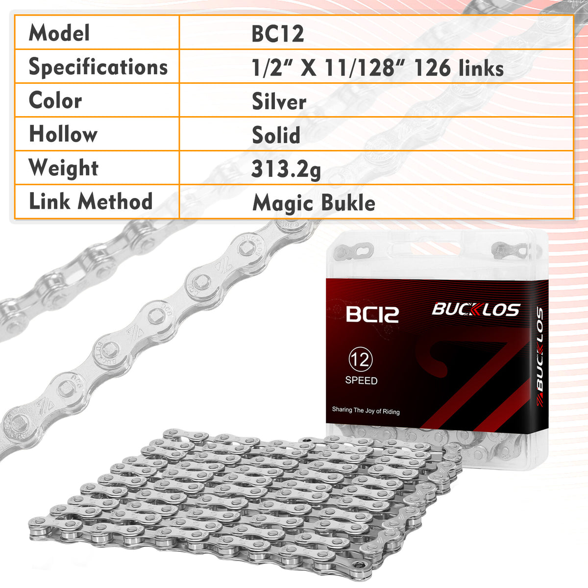 Bike Cassette and Chain Set for Shimano SRAM 8-12 Speed, 11-52T