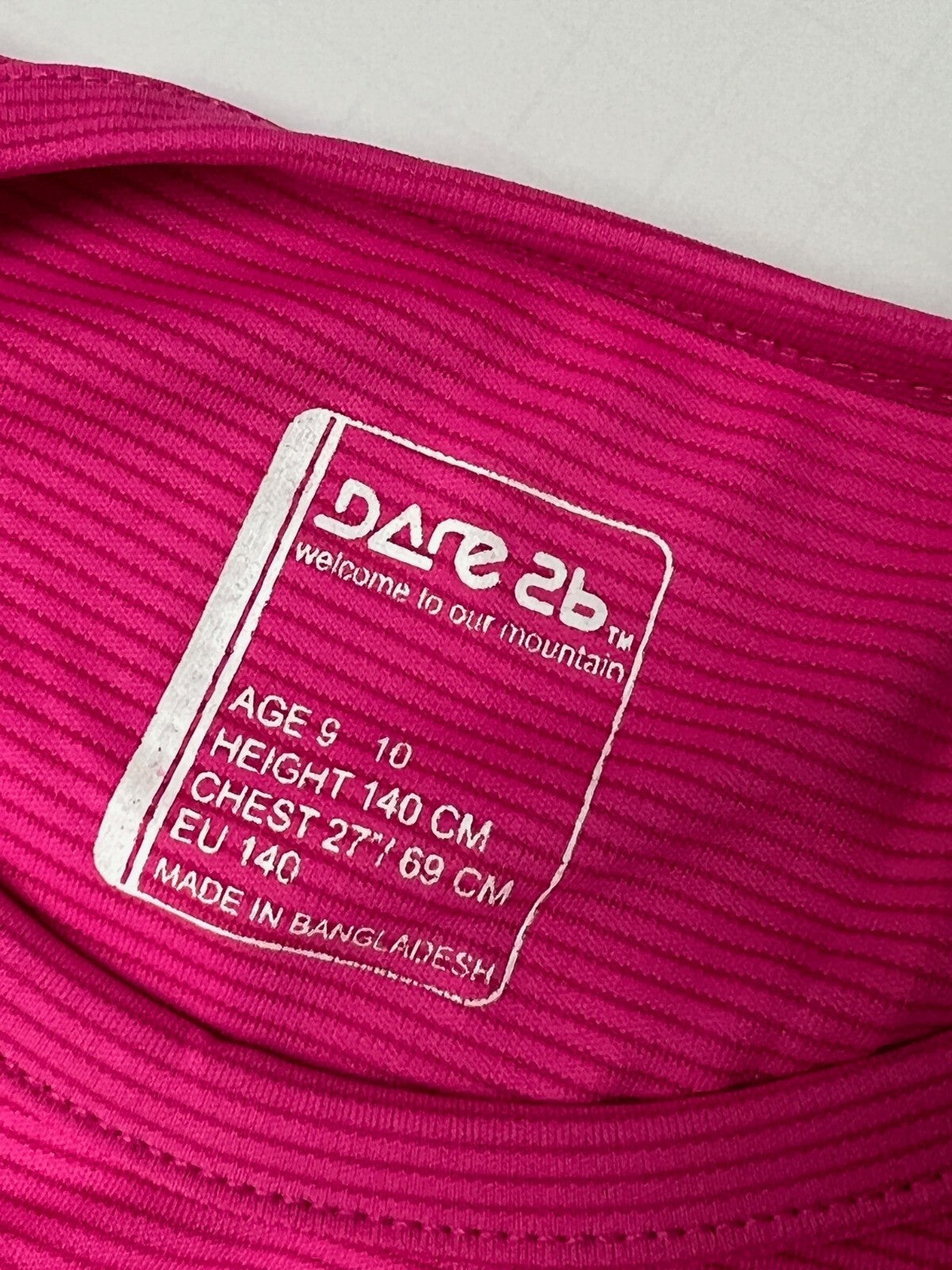 Girls Base Layer Set - Pink Thermal Top & Bottom for Active Wear Age 9/10