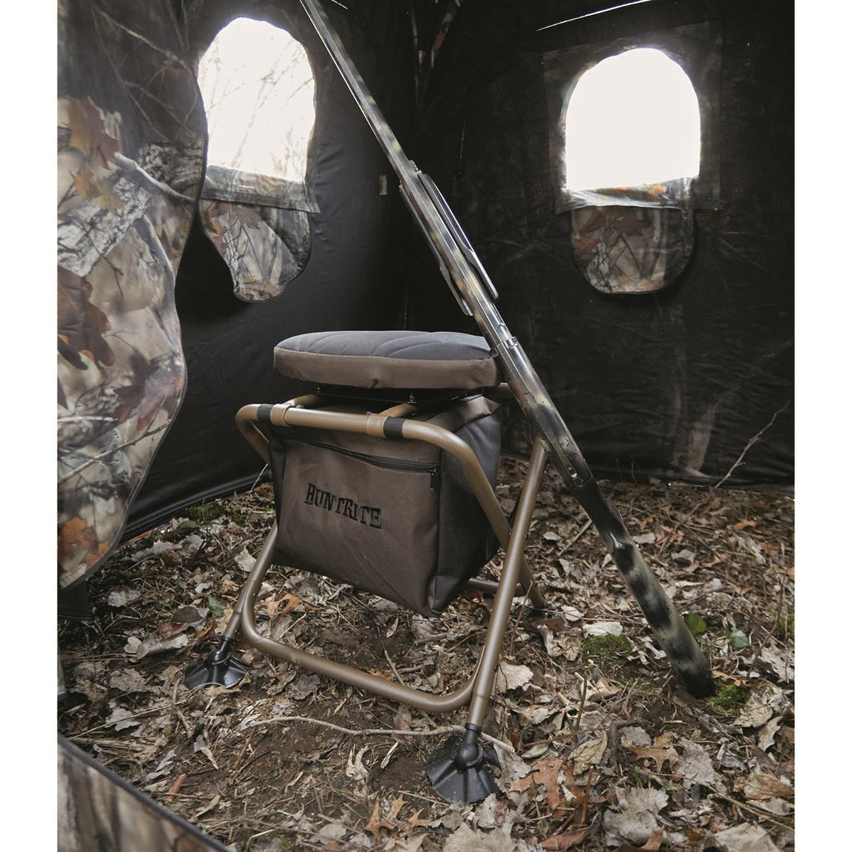 Hunting Blind Tent 4-Panel Ground Blind with Steel Frame for Concealed Hunting
