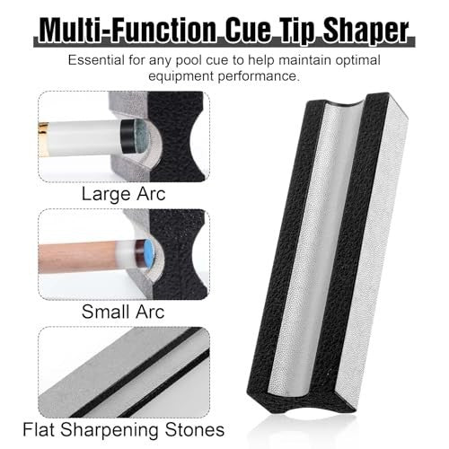 Pool Cue Tip Shaper - Stainless Steel Billiards Tool for Tip Maintenance