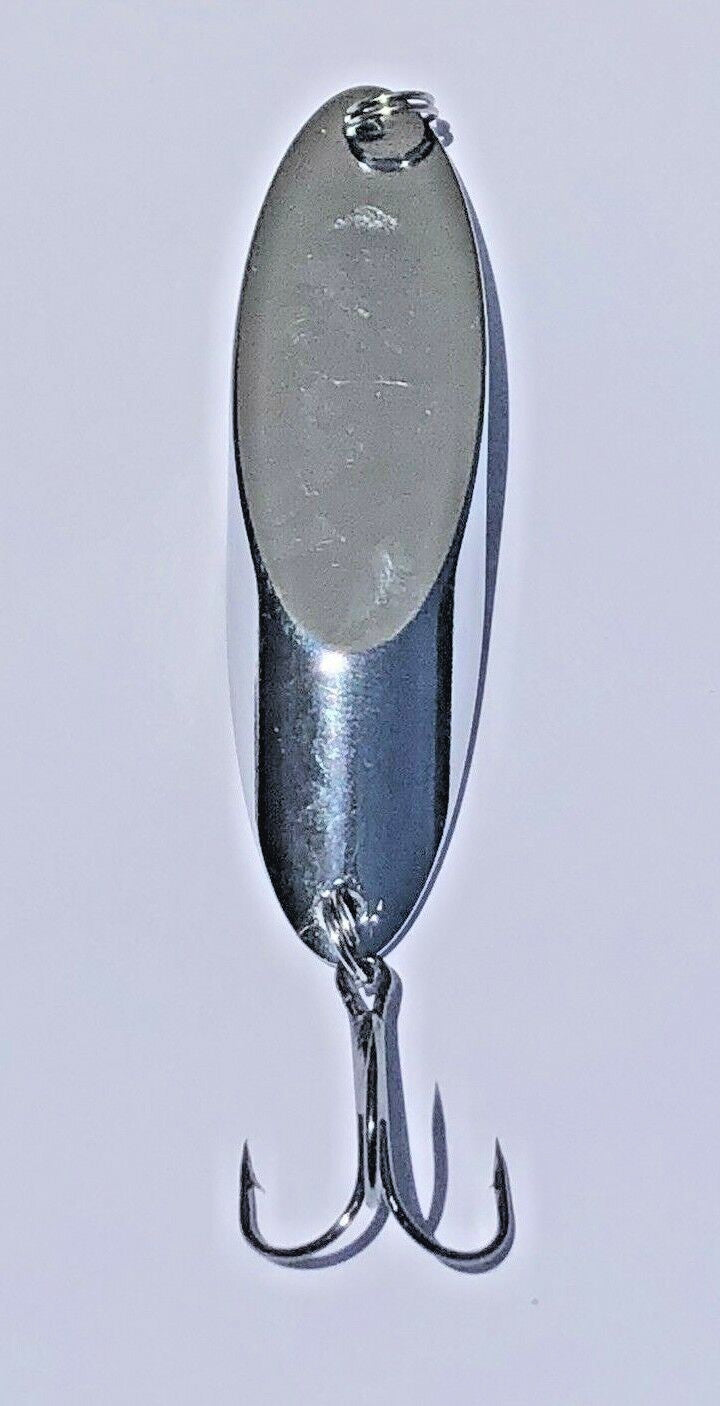 5 Pack Silver Casting Spoons - 2.5 oz, Kastmaster Style Fishing Lures