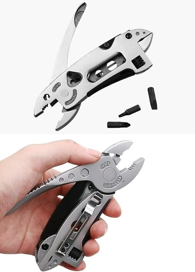 7-in-1 Multi-Tool Wrench Set with Pliers Wire Cutter Screwdrivers