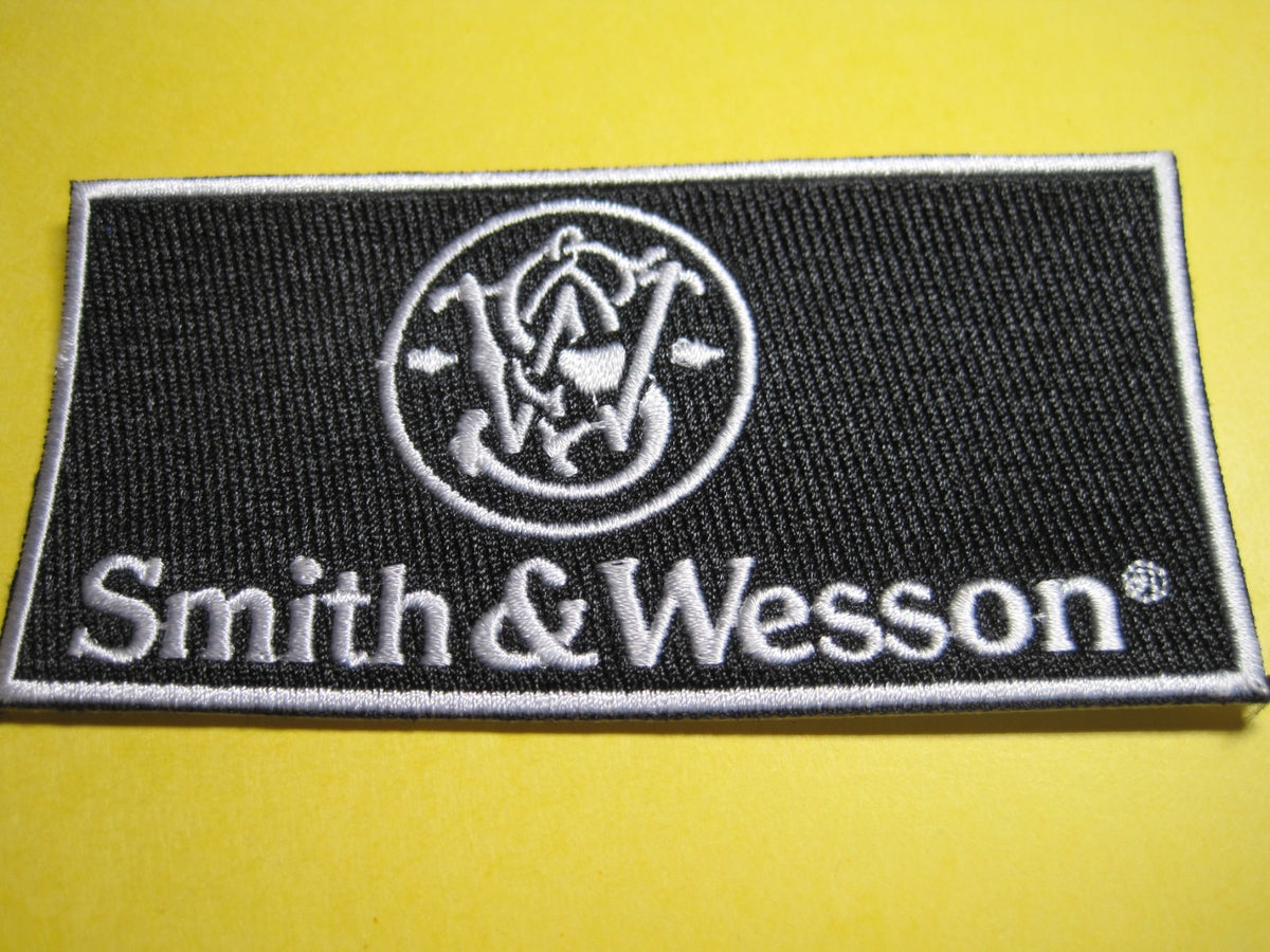 Firearms Vest Patch 2x4 Inch Black Hook Back Gun Patch