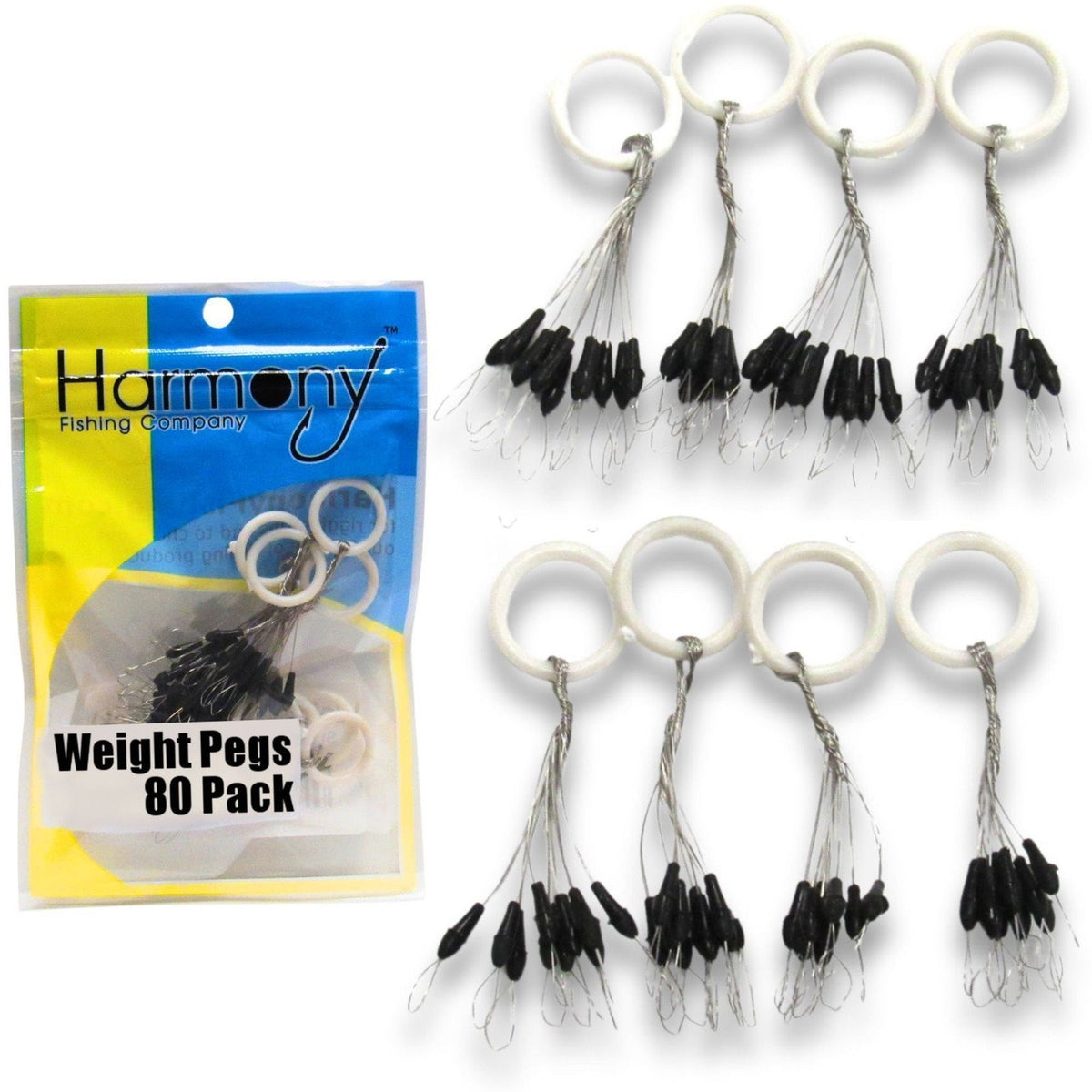 Fishing Weight Pegs for Worm and Flipping Weights - 80 Pegs Pack