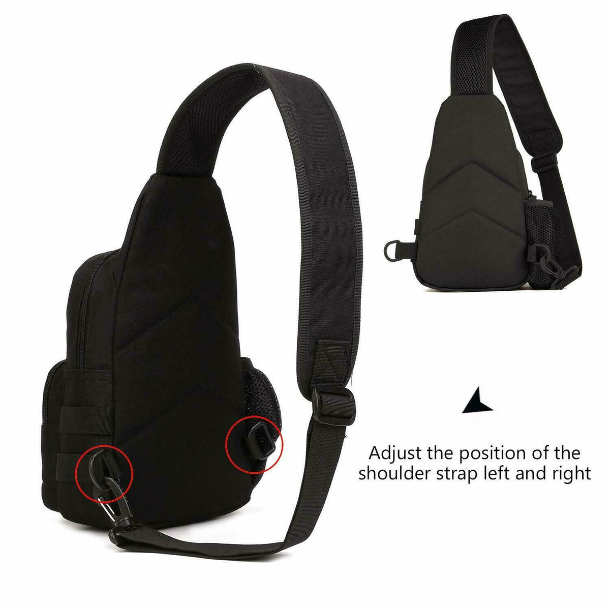 Outdoor Tactical Sling Bag Military MOLLE Crossbody Backpack