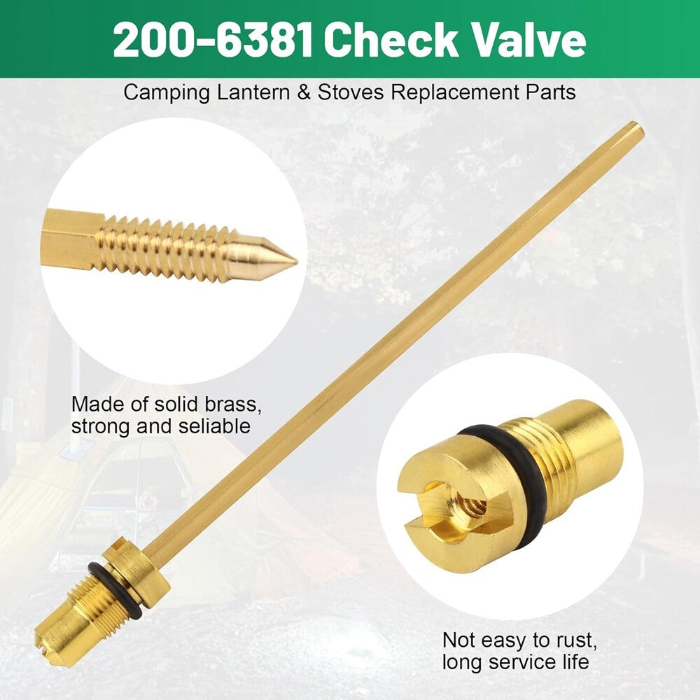 Check Valve & Air Stem Assembly for Gas Lanterns & Stoves - Replaces Part 200-6381
