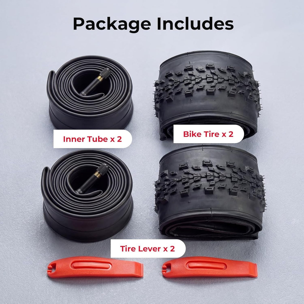 27.5x2.2 Bicycle Tires with Inner Tubes - All-Terrain MTB Set for Mountain & Trail Riding