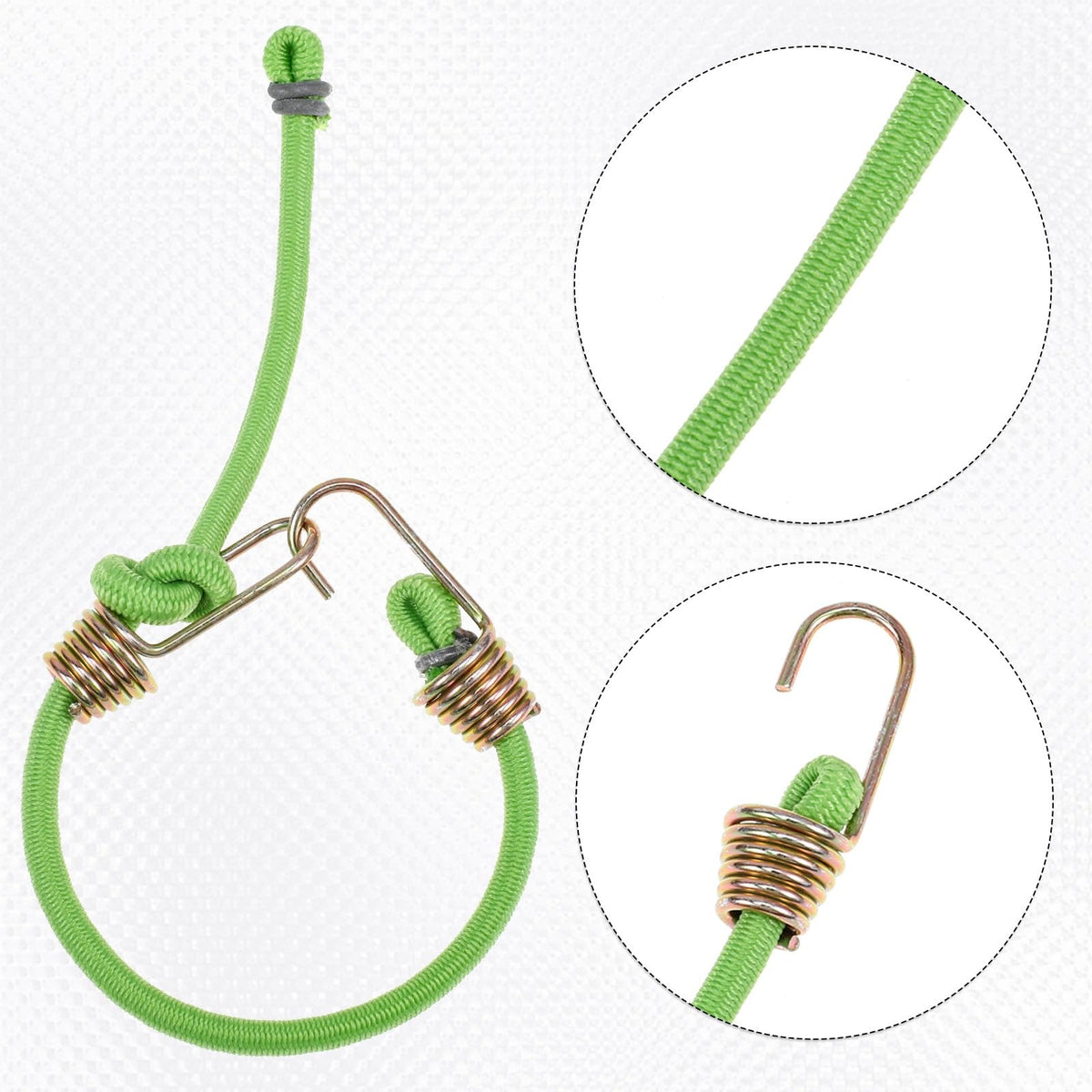 Mini Bungee Cords Set 10 Pack - 10 Inch Elastic Straps with Hooks