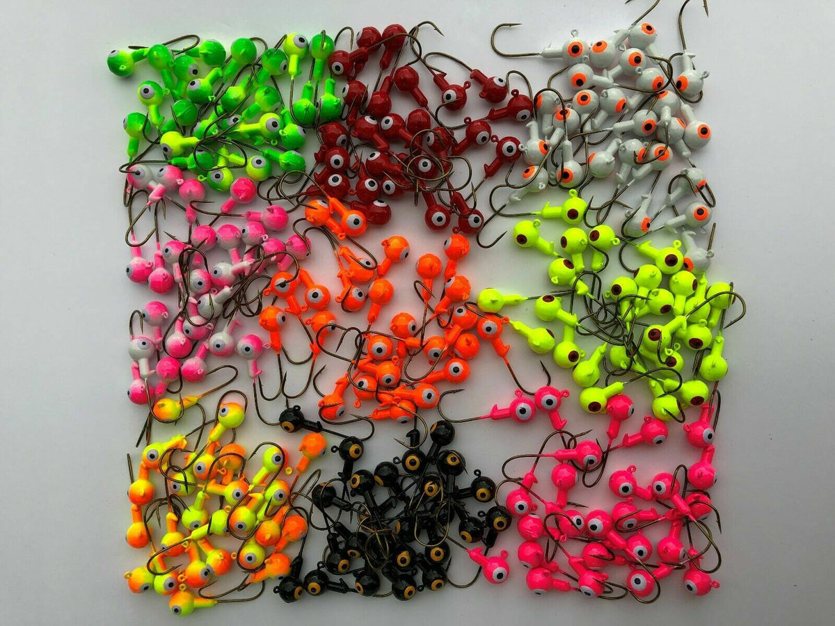 Fishing Jig Heads 50 Pack - Sharp, Durable Artificial Lures for Crappie & Bass