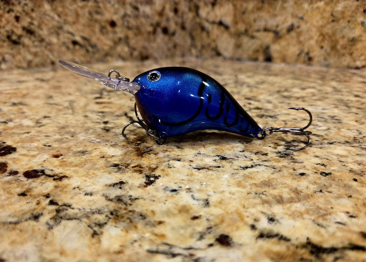 Custom Painted Bruised Crankbait - Durable Balsa Wood Fishing Lure