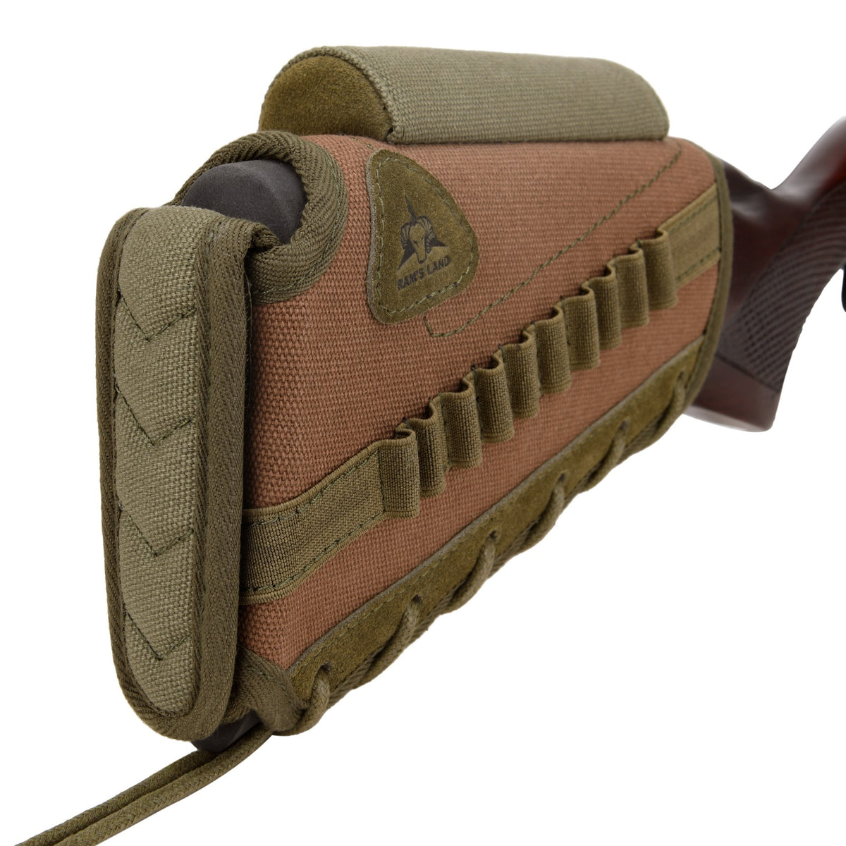 Canvas Rifle Buttstock Cheek Rest & Shell Holder for Caliber Customization