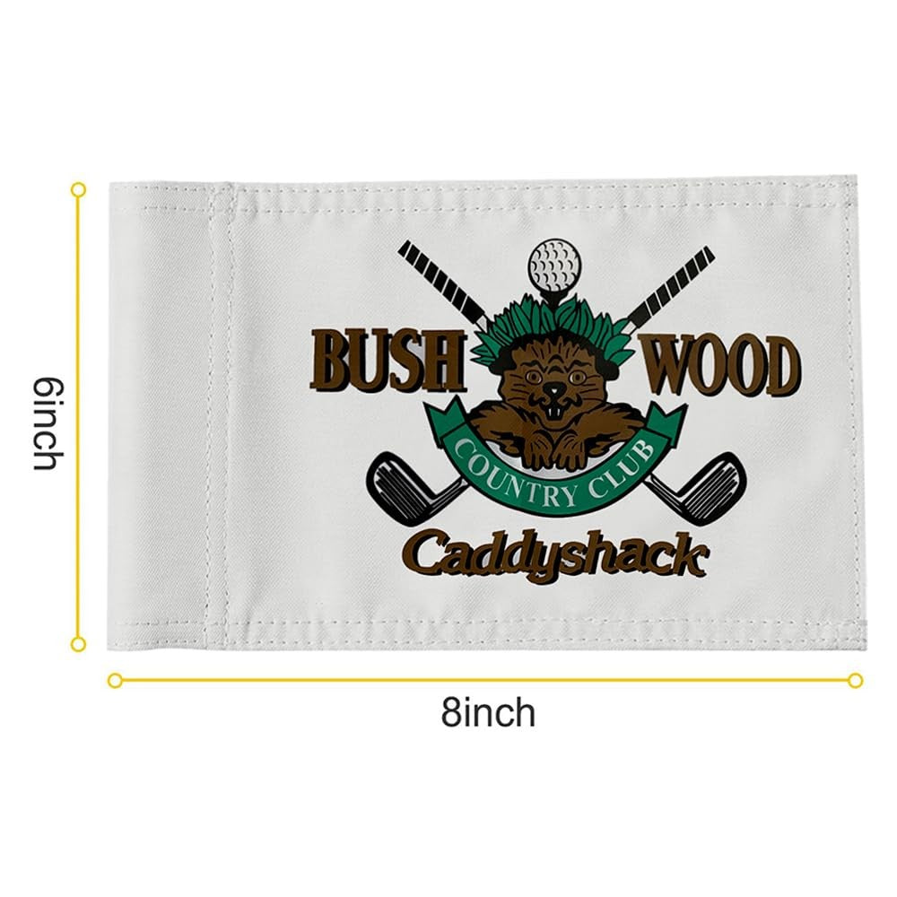 Golf Pin Flag 8x6 Inch Double-Sewn Nylon for Putting Green & Practice