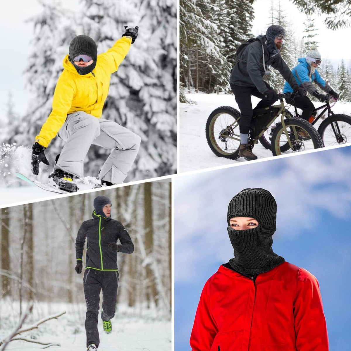 Winter Ski Mask Full Face Balaclava Windproof Fleece Neck Warmer