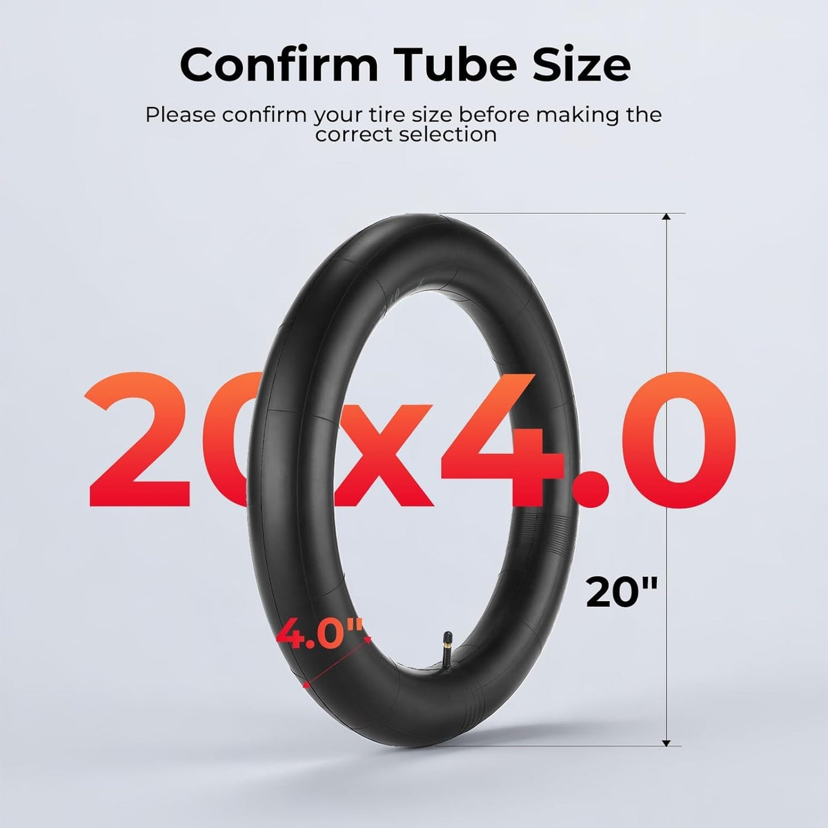 20x4 Fat Bike Inner Tubes with Schrader Valve - Puncture Resistant, Fit E-Bikes and Mountain Bikes - 2 Pack