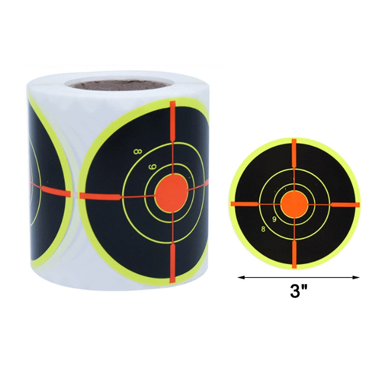 250Pcs Fluorescent Shooting Target Stickers Self-Adhesive Paper for Range Practice