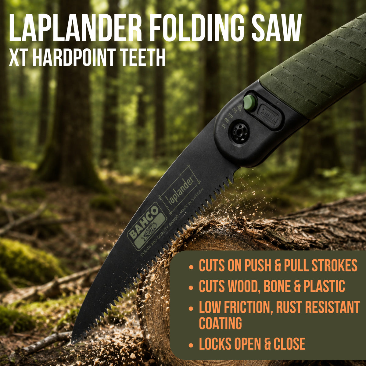 Folding Saw & Knife Set for Camping Hunting Bushcraft Outdoor Gear