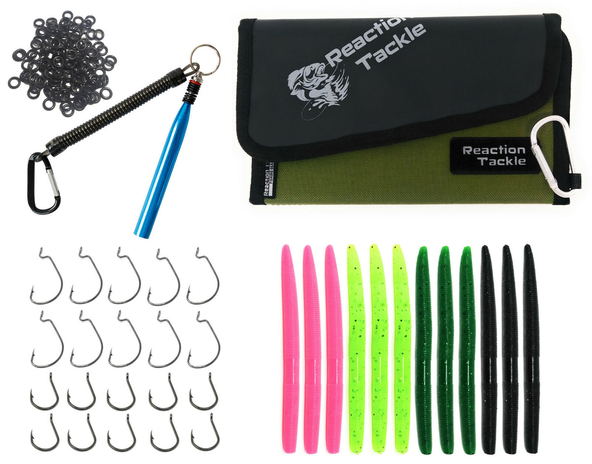 Wacky Rigging Kit with O-Rings and Tool for Bass Fishing
