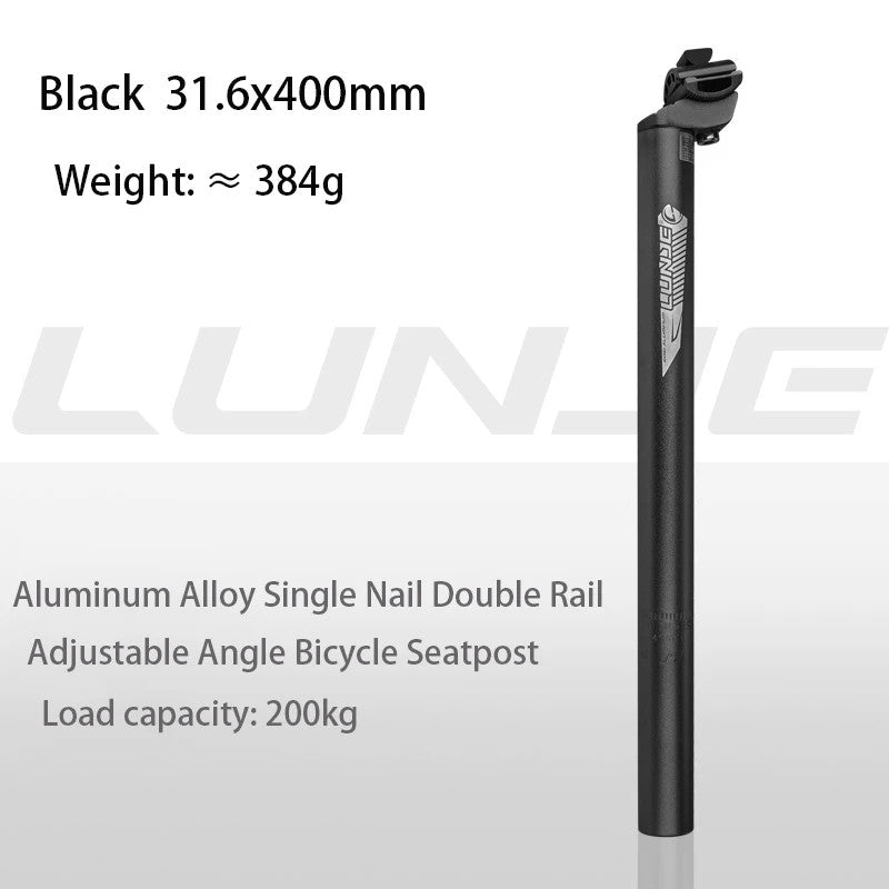 Aluminum Alloy Bicycle Seatpost 400mm MTB Mountain Bike Compatible Sizes