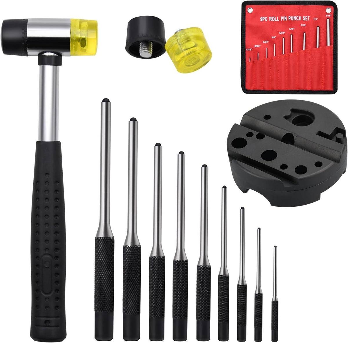 14-Piece Gunsmithing Repair Tool Set with Hammer and Block