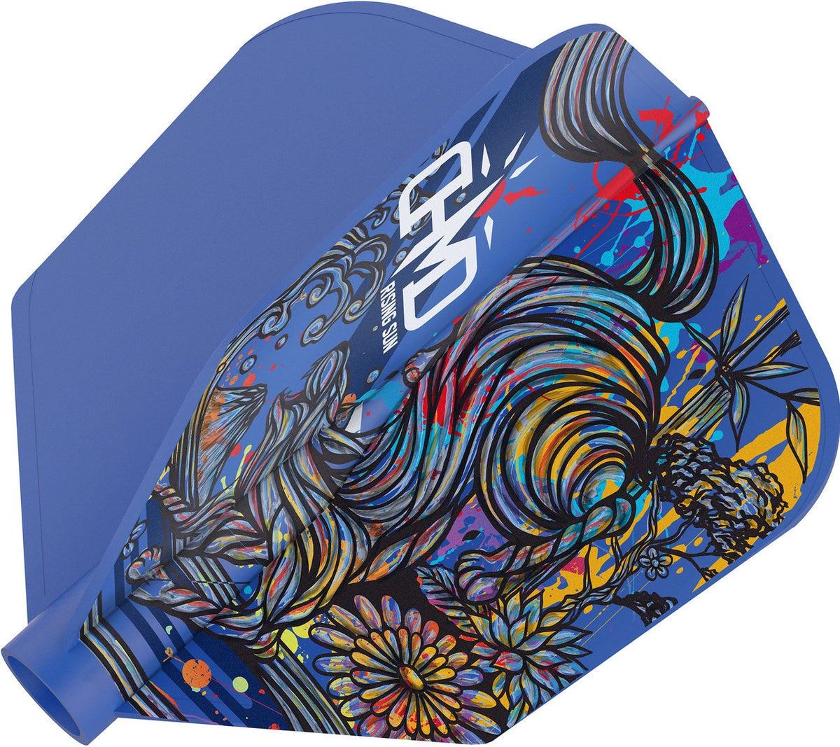 Target 8 Flight Haruki Muramatsu Shape No. 6 Dart Flights Blue/White (3 Pack)