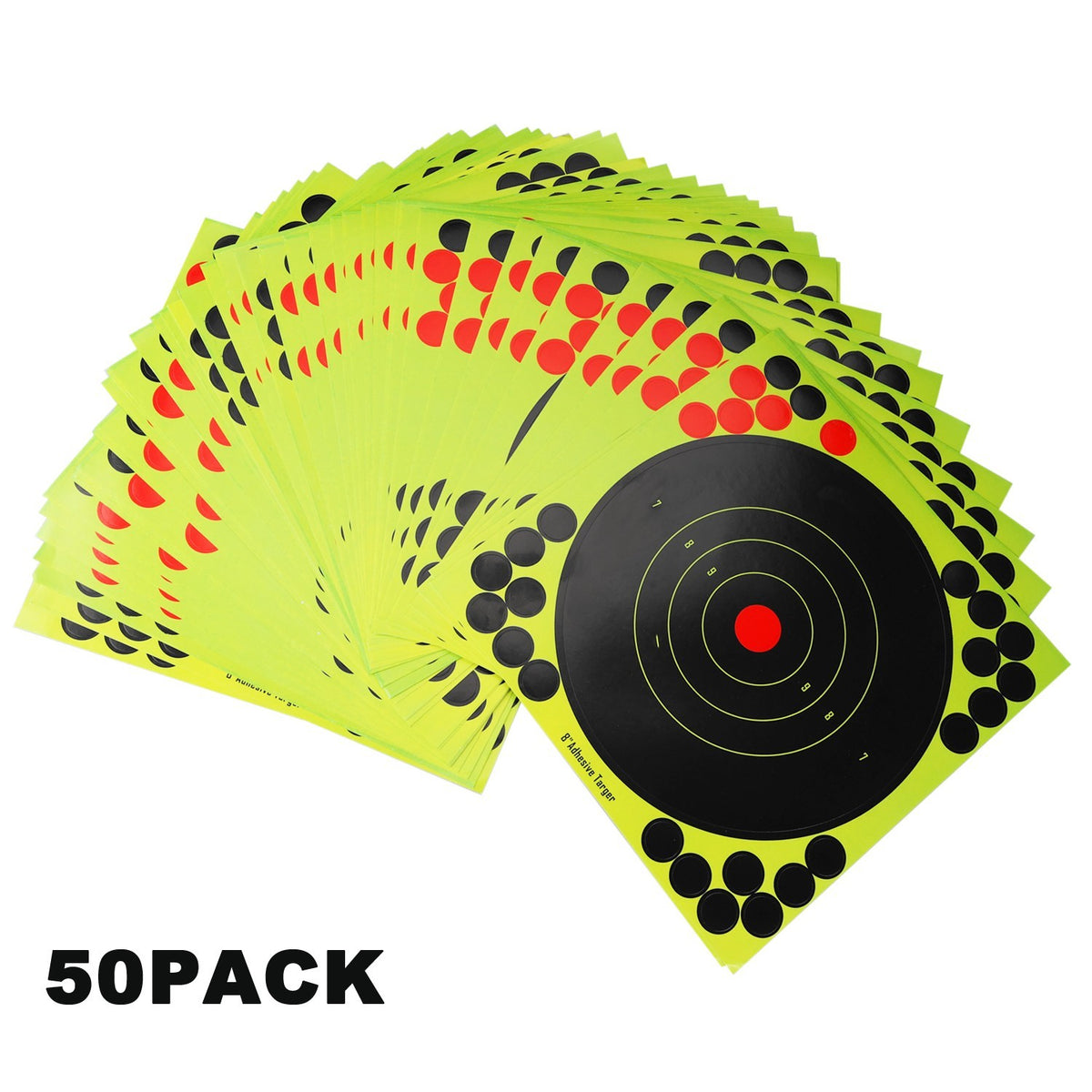 Reactive Shooting Targets Paper for Rifle and Gun Practice, 50 or 100 Pack