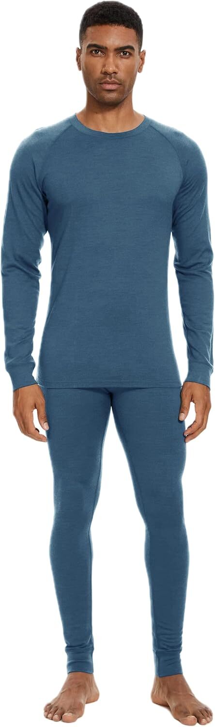 Men's Merino Wool Base Layer Sets for Winter Warmth and Moisture Wicking