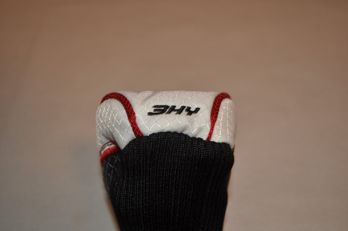Golf Head Cover for Hybrid Clubs - White Red Protective Cover