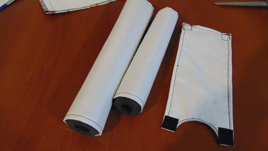 White BMX Handlebar Top Tube Pad Set - Cycling Bike Foam Guards