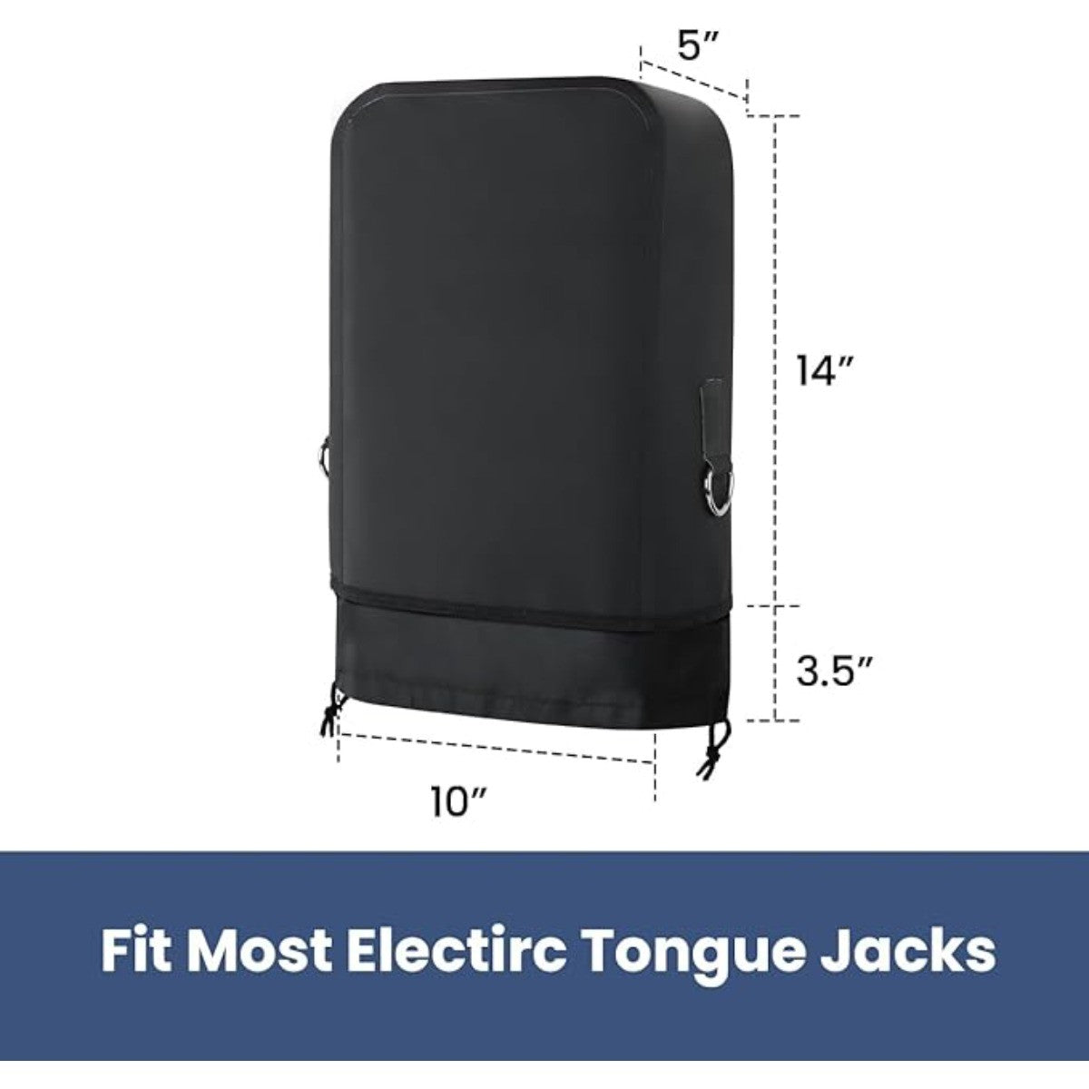 Waterproof RV Electric Tongue Jack Cover Universal Trailer Jack Protector