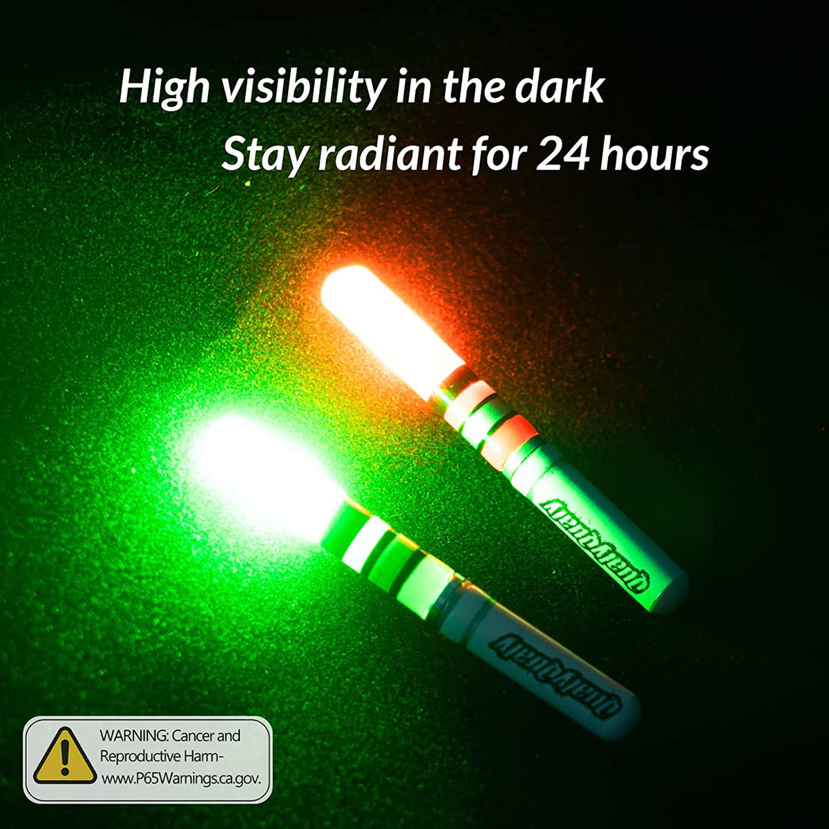Glow Fishing Float Sticks 6 Pack LED Night Fishing Lights Fluorescent Green & Red