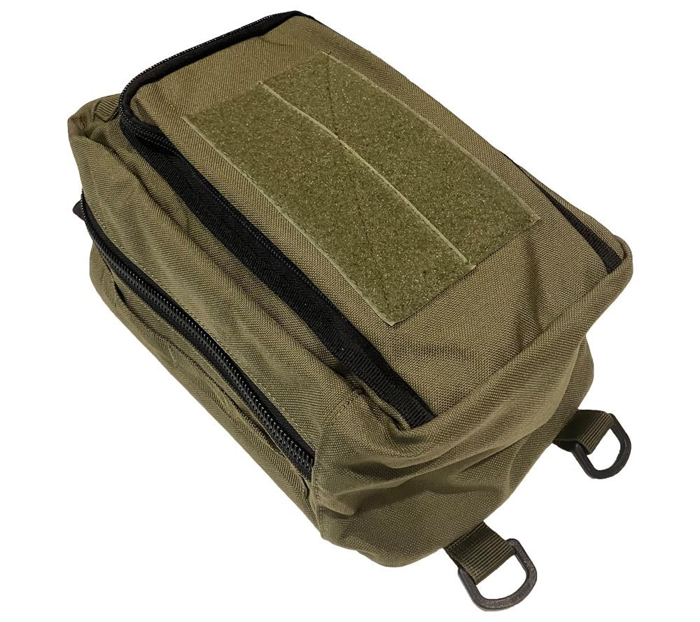 Outdoor Survival Kit Bag with Map Case, Olive Drab - Tactical Gear