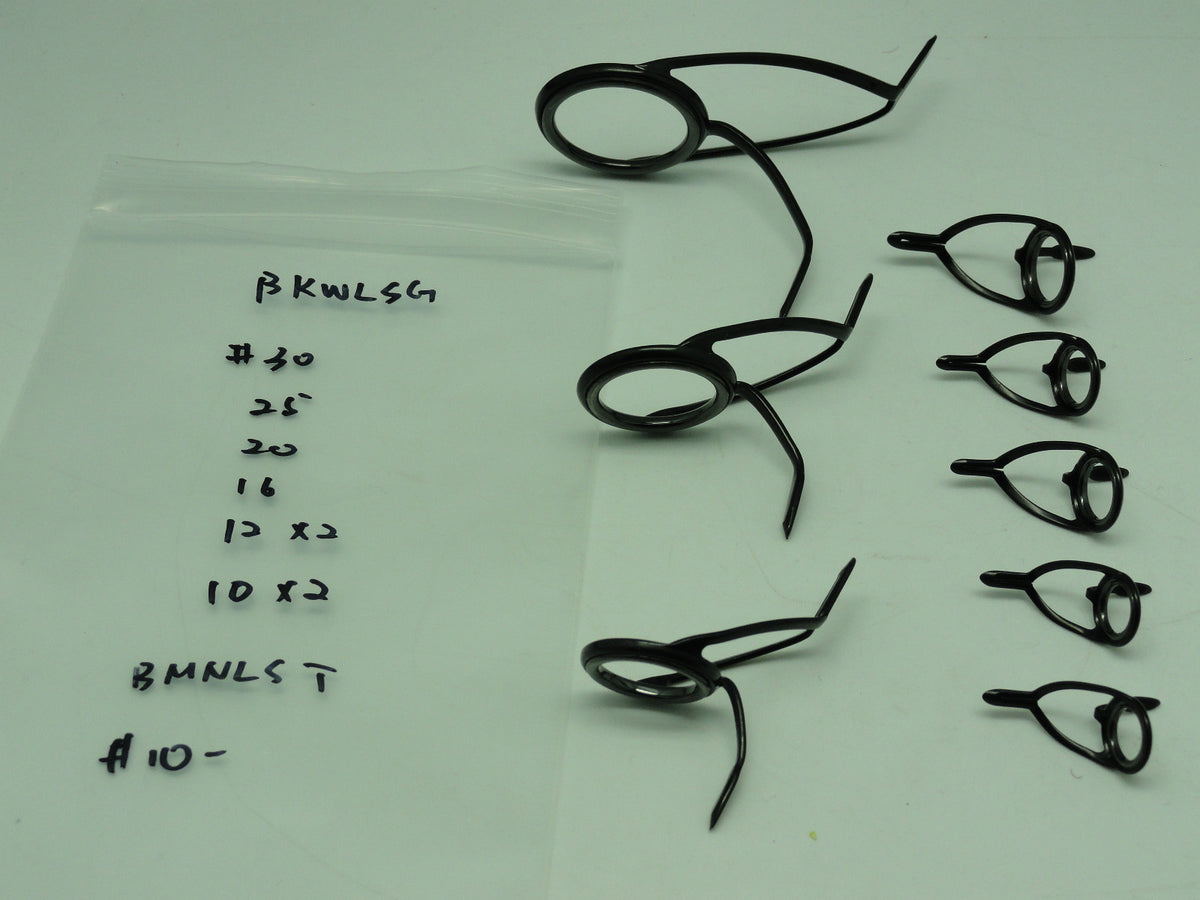 Saltwater Spinning Rod Guide Set with SIC Rings - #10~30, 8 pcs, Tangle-Free, Heavy Duty