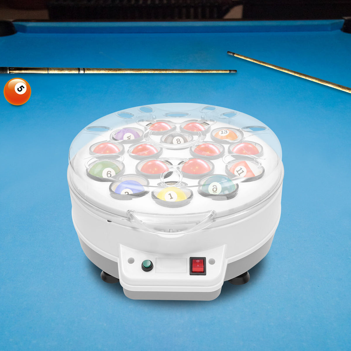 Automatic Pool Balls Cleaner 16-Ball Billiard Ball Polisher