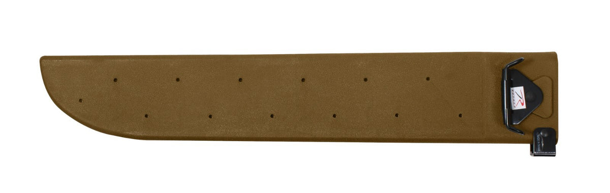 G.I. Type 18-Inch Machete Sheath with Sharpener - Coyote Brown Durable Plastic