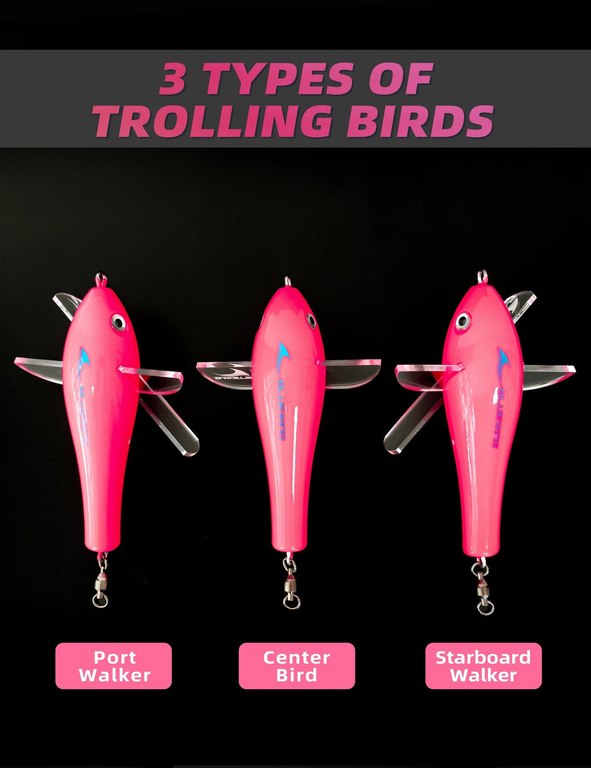 18-Inch Fishing Spreader Bar with Luminescent Squids for Saltwater Game Fish
