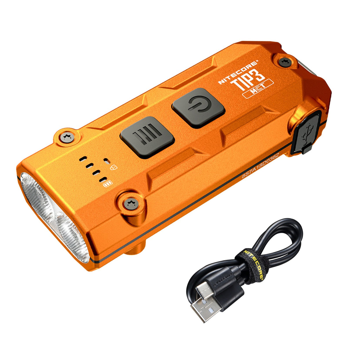 Rechargeable Keychain Flashlight 720 Lumens with 3 Color Temperatures