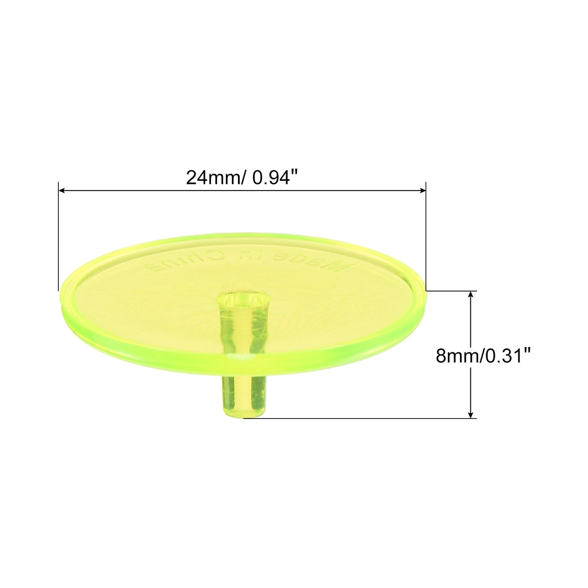 50 Pcs 24mm Transparent Plastic Golf Ball Markers for Green Positioning